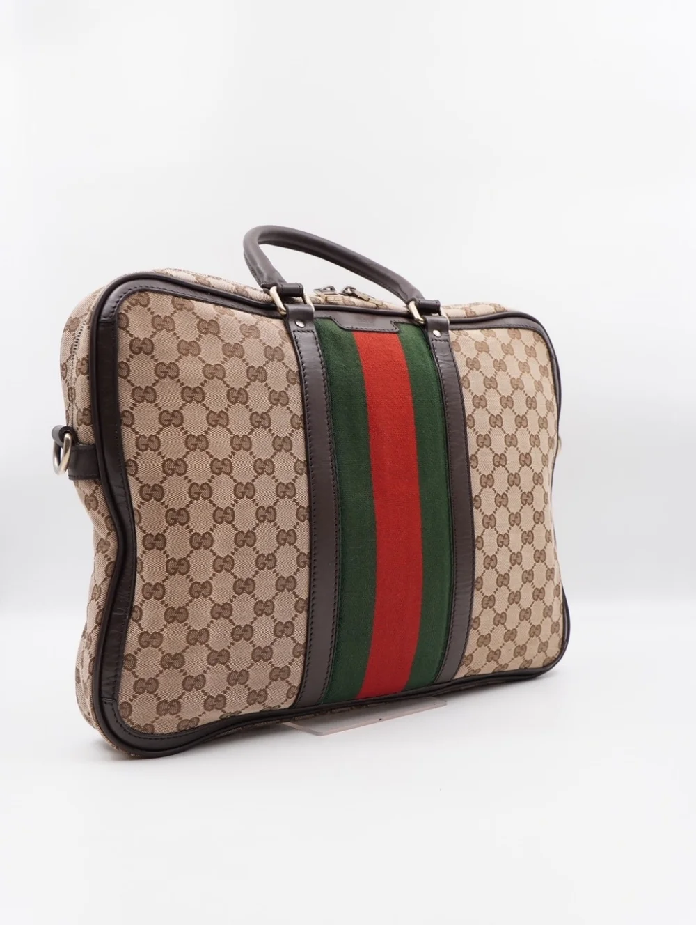 CH46 ❤️ GUCCI GG Monogram Web Briefcase